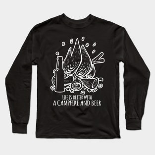 Funny Campfire Beer Long Sleeve T-Shirt